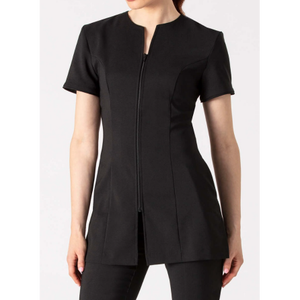 Uniformes de Algodón con Cremallera Completa y Logotipo Personalizado de la Mejor Calidad 2026, Ropa de Trabajo para Esteticistas, Túnica para Salón de Uñas y Spa - Product Image 2
