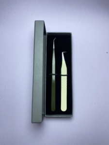 Pinzas de Precisión para Pestañas, de Acero Inoxidable, con Punta Puntiaguda, Herramienta de Belleza Antiestática - Product Image 3