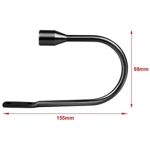 Black U-Shape <b>Curtain</b> Holdback with Screws Solid Steel <b>Wall</b> Hook - Product Image 2
