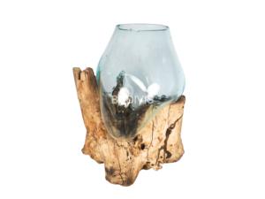 Cuenco de cristal fundido para acuario sobre madera flotante, cuenco redondo de cristal de 1.5L para decoración del hogar en interiores - Product Image 5