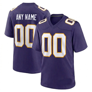 Dernier modèle de maillot de football américain personnalisable à col en V, manches courtes, respirant, en maille 100% polyester pour hommes et femmes - Product Image 1