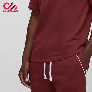 ชุดเซ็ตเสื้อยืดแขนสั้นกางเกงขาสั้นสตรีทแวร์พิมพ์โลโก้ตามสั่งสำหรับผู้ชาย ผ้าฝ้าย 100% เบาสบาย ระบายอากาศได้ดี - Product Image 4