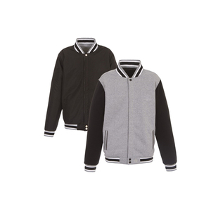 Veste universitaire pour homme personnalisée, col montant, coupe ample, décontractée, en polyester, service OEM régulier - Product Image 4