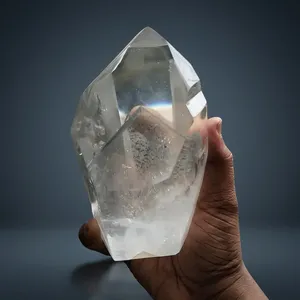 Pierre précieuse de quartz fantôme polie naturelle, personnalisée pour la guérison énergétique, la méditation, la décoration des chakras, le soulagement du stress, la fabrication de bijoux, ou comme cadeau - Product Image 2