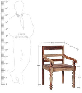 Fourniture d'usine en Inde de chaises de salle à manger rembourrées avec bras chaise de canapé en bois produit en vrac fait à la main - Product Image 3
