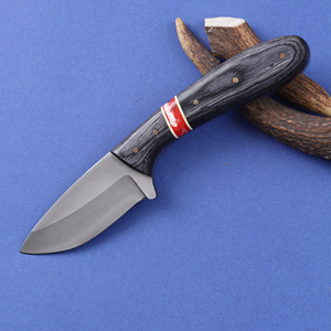 Couteau de chasse à lame fixe en acier 12c27, finition Acid Etch, pointe tombante, manche en résine de qualité industrielle, couteaux de chasse personnalisés OEM - Product Image 1