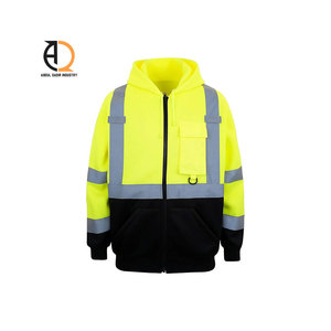Veste de sécurité haute visibilité imperméable pour homme, fermeture éclair, réfléchissante, coupe-vent, vêtements de travail, utilisation en extérieur - Product Image 5
