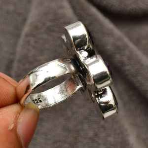 Anillo de Flor de Amatista Hecho a Mano, Plata de Ley 925, Joyería con Piedra de Nacimiento, Gema Natural Púrpura, Anillo para Mujer - Product Image 3