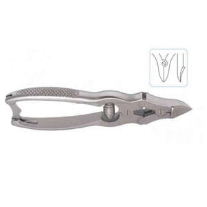 Stainless Steel Double Action <b>Toe</b> Nail Cutter for Thick Hard Nails, Double Action Nail Clipper Curved Double Spring 12 cm <b>by</b> LCI - Product Image 3