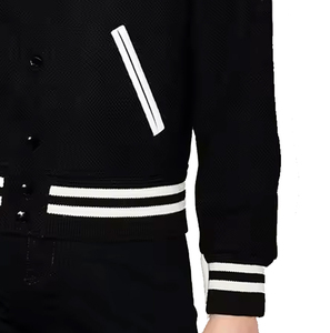 <b>WOMEN</b> FASHION CROPPED <b>VARSITY</b> <b>BOMBER</b> <b>JACKET</b> CUSTOM LOGO LETTERMAN OUTERWEAR Y2K STREETWEAR TRENDY OEM ODM CLOTHING FACTORY - Product Image 4