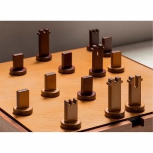 Custom Luxury Minimalist Wooden <b>Chess</b> Pieces <b>Set</b> Wholesale Modern Abstract Solid <b>Wood</b> Board Game Table Decor Accessories Pieces - Product Image 1