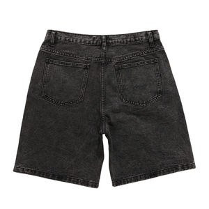 Pantalones Cortos de Mezclilla con Parches y Apliques de Estrellas, Estilo Boyfriend de Cintura Media, Ropa Casual de Verano para Hombre, Tejido de Algodón Negro Desgastado - Product Image 3