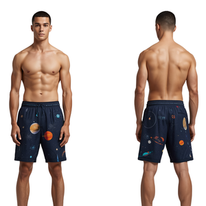 Pantalones Cortos Deportivos de Nailon para Hombre con Diseño Gráfico de Órbita Nocturna y Características Premium para un Estilo de Vida Activo - Product Image 3
