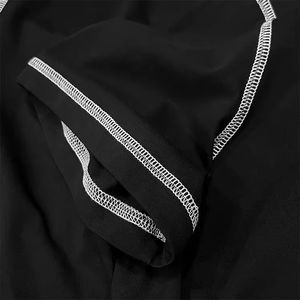 เสื้อยืดผู้ชายแขนสั้นสีดำสวยงาม รุ่นวินเทจ คุณภาพดีเยี่ยม ดีไซน์ตัดต่อสีสัน แนวสปอร์ต น้ำหนักมาก - Product Image 4