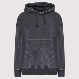 Meilleure qualité Respirant Produit Imprimer Hiver Porter Hommes Acid Wash Hoodies Nouveau Design Coton Polyester Acid Wash Hoodies - Product Image 4