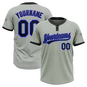 Camiseta de Béisbol Sublimada Personalizada, Gris, Negra y Naranja, Manga Corta, Cierre de Botones, Nombre y Número del Equipo Personalizados, Camiseta de Softbol para Hombre - Product Image 5