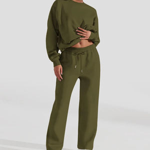 Ensemble 2 pièces pour femmes, ensemble sweat à capuche et pantalon de sport à manches longues, imprimé, grandes tailles - Product Image 2