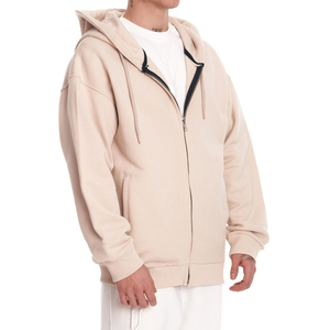 Sudadera con capucha extragrande para hombre, con cierre de cremallera, forro polar suave, ropa exterior cómoda para el invierno - Product Image 4