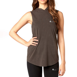 Camiseta sin mangas informal para mujer, de punto, de secado rápido, transpirable, ecológica, de spandex/algodón - Product Image 1