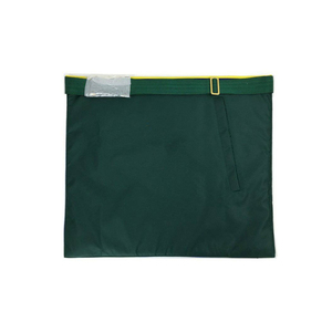 Delantal Masónico de Grados de Alta Calidad, Bordado Multicolor con Borde Verde, Regalia Premium para Miembros de Ceremonias Fraternales - Product Image 2