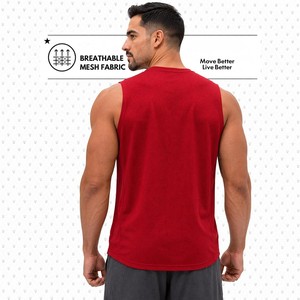 Camiseta sin Mangas Premium para Hombre, de Algodón, para Gimnasio, Fitness, Ejercicio, con Diseño Floral en la Parte Delantera, Ligera, Transpirable, Ecológica y de Secado Rápido - Product Image 3