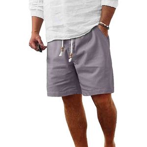 Shorts de Verano con Cintura Elástica y Cordón Ajustable para Playa, Vacaciones, Yoga y Golf, con Bolsillos - Product Image 1