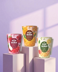 ชานมไข่มุกป๊อปปิ้งรสผลไม้รวม กลิ่นมะม่วง พีช สตรอว์เบอร์รี ขนาด 350 มล. - Product Image 6