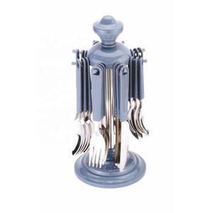 Ensemble de couverts classiques de tous les jours Ustensiles en acier inoxydable durables pour les restaurants et les cafés des ménages - Product Image 1