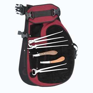 Equine Farrier <b>Tool</b> <b>Kit</b> with Safety Apron Back Padded Sharpe Hoof Knife Large Loop Knife Nail Puller Hoof Trimmer and Clincher - Product Image 1