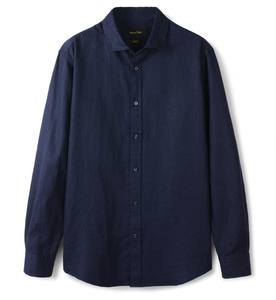 Camisa de otoño personalizada de satén de manga larga, de punto sólido, transpirable, informal, 100% algodón, talla grande, con botonadura sencilla y resistente a las arrugas. - Product Image 5