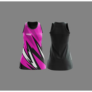 Proveedor de Uniformes de Netball de Calidad Profesional |   Uniforme de Netball Sublimado con Logotipo, Nombre y Número del Equipo |   Poliéster Transpirable - Product Image 4