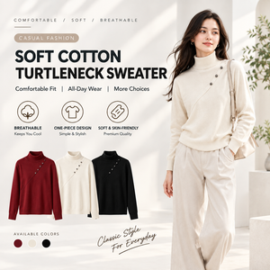 เสื้อเบสเลเยอร์คอสูงผ้าฟลีซเยอรมัน OEM สำหรับผู้หญิง น้ำหนัก 270 กรัม แขนยาว อุ่นสบาย ดีไซน์กระดุม ช่วงคอเปิดเฉียง เสื้อกันหนาวสำหรับฤดูใบไม้ผลิและฤดูใบไม้ร่วง - Product Image 1