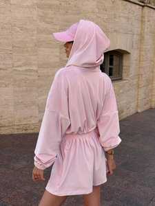 <b>Men</b>’s Two Piece Casual Outfit Featuring Hooded Top and Matching Shorts for Comfortable Daily Wear - Product Image 2