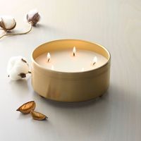 Pot en métal doré pour bougies, conteneur pour le stockage de bougies, emballage d'aromathérapie et décoration intérieure
