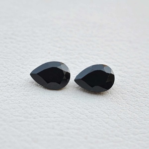 Alluring AAA Grade 9x11mm spinelle noir naturel poli à la main pierre de poire facette calibrée pierres précieuses en vrac pour sertissage de bijoux - Product Image 2