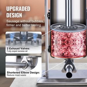 Insaccatrice Manuale a Doppia Velocità 10L/22LBS Verticale in Acciaio Inox 304 per Alimenti, Usata - Product Image 3