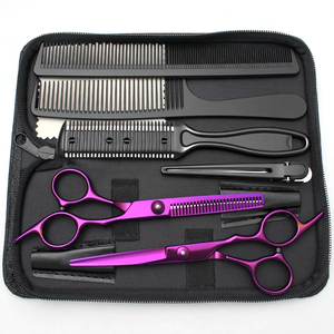 Professional Barber Scissors Set 6 Inch Stainless Steel Hair Cutting Thinning Kit with <b>Case</b> Comb Salon Home Stylist <b>Tools</b> 1001 - Product Image 5
