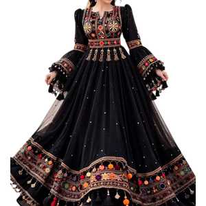 Vestido Afgano Kuchi 2026 con Bordado Tribal Tradicional Hecho a Mano para Mujer, Vestido de Festival Afgano Kuchi, Cultura Pashtun - Product Image 1