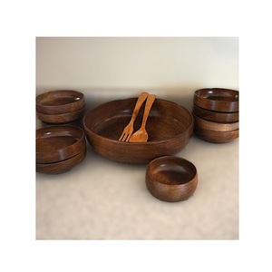 Tazón de Ensalada de Madera Hecho a Mano para una Alimentación Saludable, Servir Frutas, Verduras y Experiencias Gastronómicas Modernas - Product Image 6