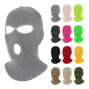 Pasamontañas Unisex de Punto, Color Sólido, Cálido para Invierno, con Capucha, Cobertura Total, Estilo Urbano, Material Acrílico para Adultos - Product Image 3