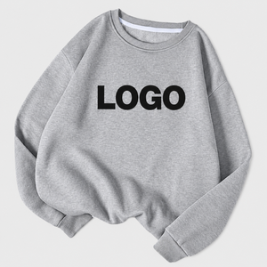 เสื้อสเวตเชิ้ตคอกลมทรงโอเวอร์ไซส์สีเทาเฮเธอร์สำหรับผู้หญิง ขายส่งจำนวนมาก รับผลิตแบรนด์ส่วนตัว สหรัฐอเมริกา สหราชอาณาจักร ยุโรป เสื้อผ้า EU - Product Image 1