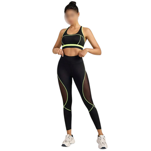 Conjunto Deportivo de Alta Calidad para Mujer, Brasier Sin Costuras y Leggings, Conjunto de Yoga de 2 Piezas, Brasier Push-Up y Leggings con Control de Abdomen - Product Image 1