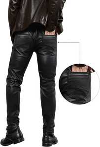 Jeans de Mezclilla Negros para Hombre, Corte Slim Fit, Tejido Sólido, Pierna Recta, Algodón de Peso Medio, Estilo Casual, para Otoño - Product Image 2