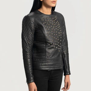 Chaqueta de Cuero Extra Grande y Transpirable para Mujer, Diseño Personalizado, Ecológica, Forro de Algodón, Talla Personalizable, Etiqueta con Logotipo Personalizable - Product Image 2