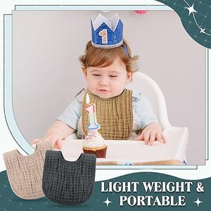 Bavoirs en mousseline élégants pour bébé, 95% bambou, 5% élasthanne, port confortable - Product Image 5