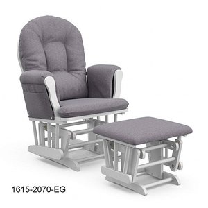 1615-2070 Solid Wood Glider Rocker & Ottoman - Product Image 3