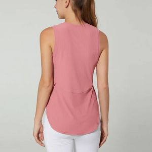 Top Deportivo de Punto Personalizado para Mujer 2026, Color Liso, Chaleco Deportivo para Gimnasio, Prenda Deportiva con Dobladillo Curvo, Top Elegante para Mujer - Product Image 2