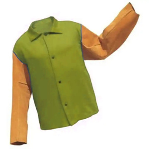 Chaqueta de Soldador Industrial de Cuero Vacuno Azul Rey, Resistente al Fuego y al Calor, Nivel 500C-1000C - Product Image 4