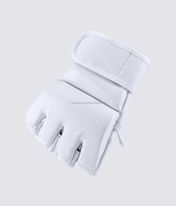 Gants de boxe poinçonnés en cuir, de bonne qualité, costume robuste, pour entraînement, logo personnalisé, MMA - Product Image 6