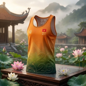 เสื้อยืดวิ่งแบบกำหนดเอง ผ้าฝ้าย 95% สแปนเด็กซ์ 5% ขายส่งเสื้อยืดวิ่งแบบกำหนดเอง เสื้อยืดผ้าฝ้ายผสมสแปนเด็กซ์ ชุดกีฬา จากโรงงานเวียดนาม - Product Image 2